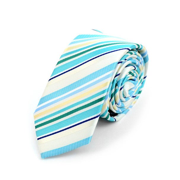 Striped Microfiber Poly Woven 2.25" Slim Tie - MPWS5921 - Bundle Bus