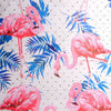 Summer Flamingo & Palm Leaves Rhinestone Ladies Tote Bag - LTBG1208 - Bundle Bus