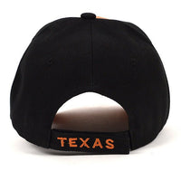 Texas Brown & Black 3D Embroidered Baseball Cap, Hat EBC10304 - Bundle Bus