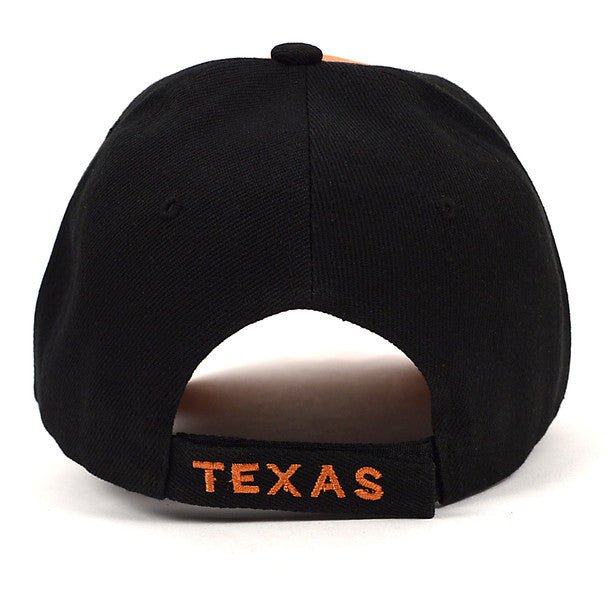 Texas Brown & Black 3D Embroidered Baseball Cap, Hat EBC10304 - Bundle Bus