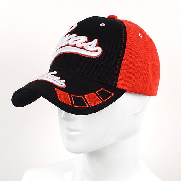 Texas Red & Black 3D Embroidered Baseball Cap, Hat EBC10288 - Bundle Bus