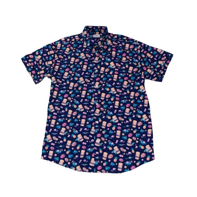 Tiki Party - Men's Short Sleeve Stretch - Bundle Bus