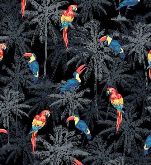 Tropical Birds and Palms - Men's Short Sleeve Stretch - Bundle Bus