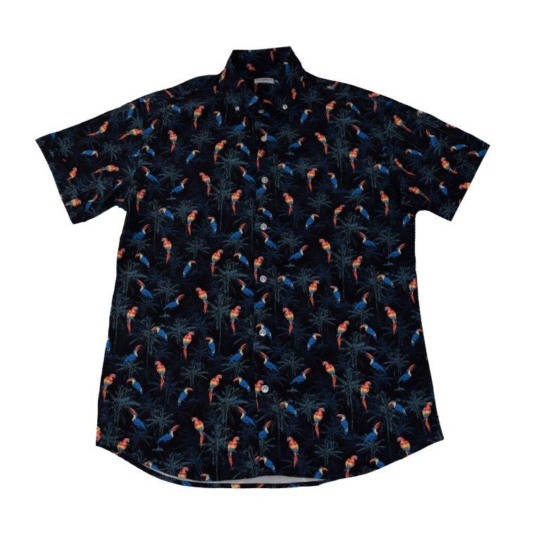 Tropical Birds and Palms - Men's Short Sleeve Stretch - Bundle Bus