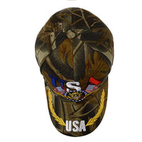 USA Camo 3D Embroidered Baseball Cap, Hat EBC10286 - Bundle Bus