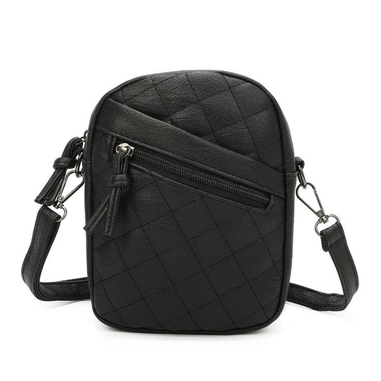 Vegan Leather Mini Quilt Crossbody bag - LCBG1311 - Bundle Bus