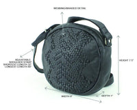 Weaved leather round crossbody bag RB106 - Bundle Bus