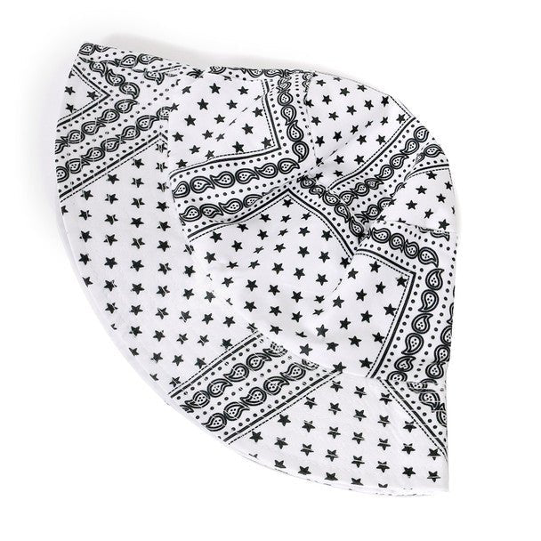 White Paisley Bucket Hat - NBKHT1000-RWHPA – Bundle Bus