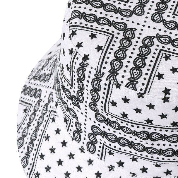 帽子 HUMAN MADE PAISLEY BUCKET HAT WHITE M White Paisley Bucket Hat - NBKHT1000-RWHPA – Bundle Bus