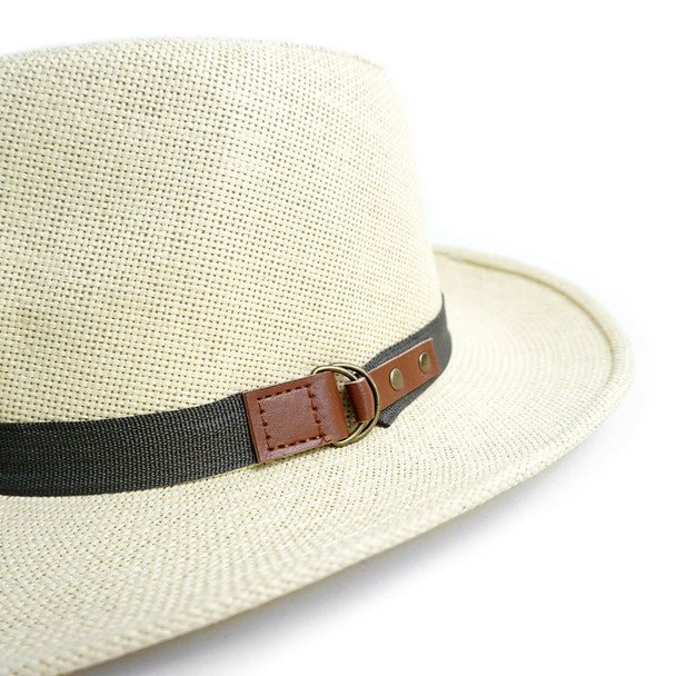 Wide Brim Spring/Summer Panama Fedora Hats - H180600 - Bundle Bus