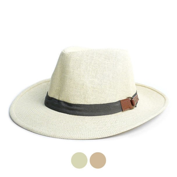 Wide Brim Spring/Summer Panama Fedora Hats - H180600 - Bundle Bus