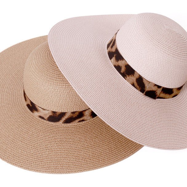 Women Summer Leopard Print Sun Hat -LFH190107 - Bundle Bus