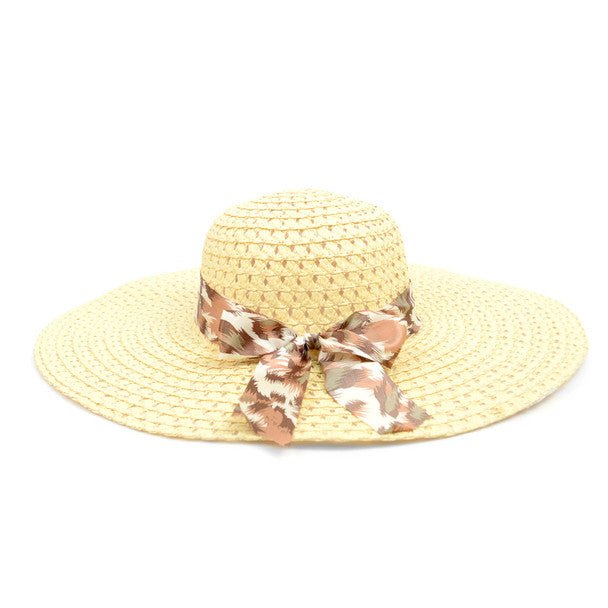 Women's 5" Brim Bow Floppy Hat LFH1118 - Bundle Bus