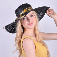 Women's 5" Brim Bow Floppy Hat LFH1118 - Bundle Bus