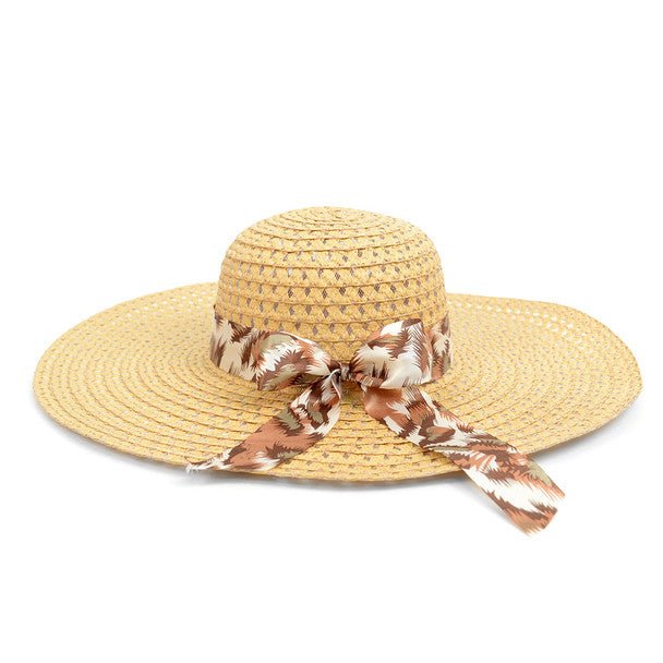 Women's 5" Brim Bow Floppy Hat LFH1118 - Bundle Bus