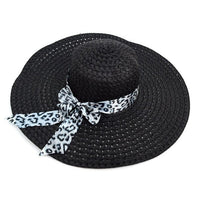 Women's 5" Brim Leopard Bow Floppy Hat LFH1117 - Bundle Bus