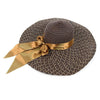 Women's 6" Brim Brown Bow Floppy Hat H10323 - Bundle Bus