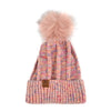Women's Extra Soft Multicolored Pom Pom Knit Winter Hat - LKH5030 - Bundle Bus