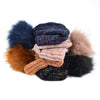 Women's Extra Soft Multicolored Pom Pom Knit Winter Hat - LKH5030 - Bundle Bus