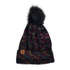 Women's Extra Soft Multicolored Pom Pom Knit Winter Hat - LKH5030 - Bundle Bus