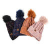 Women's Extra Soft Multicolored Pom Pom Knit Winter Hat - LKH5030 - Bundle Bus