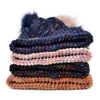 Women's Extra Soft Multicolored Pom Pom Knit Winter Hat - LKH5030 - Bundle Bus