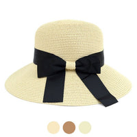 Women's Floppy Sun Hat with Ribbon Bow-knot - LH180502 - Bundle Bus