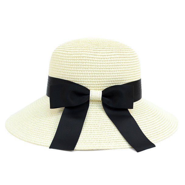 Women's Floppy Sun Hat with Ribbon Bow-knot - LH180502 - Bundle Bus