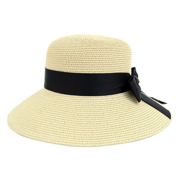 Women's Floppy Sun Hat with Ribbon Bow-knot - LH180502 - Bundle Bus