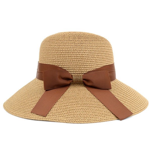 Women's Floppy Sun Hat with Ribbon Bow-knot - LH180502 - Bundle Bus