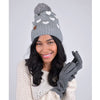 Women's Hearts and Pom Pom Knit Winter Hat - LKH5032 - Bundle Bus