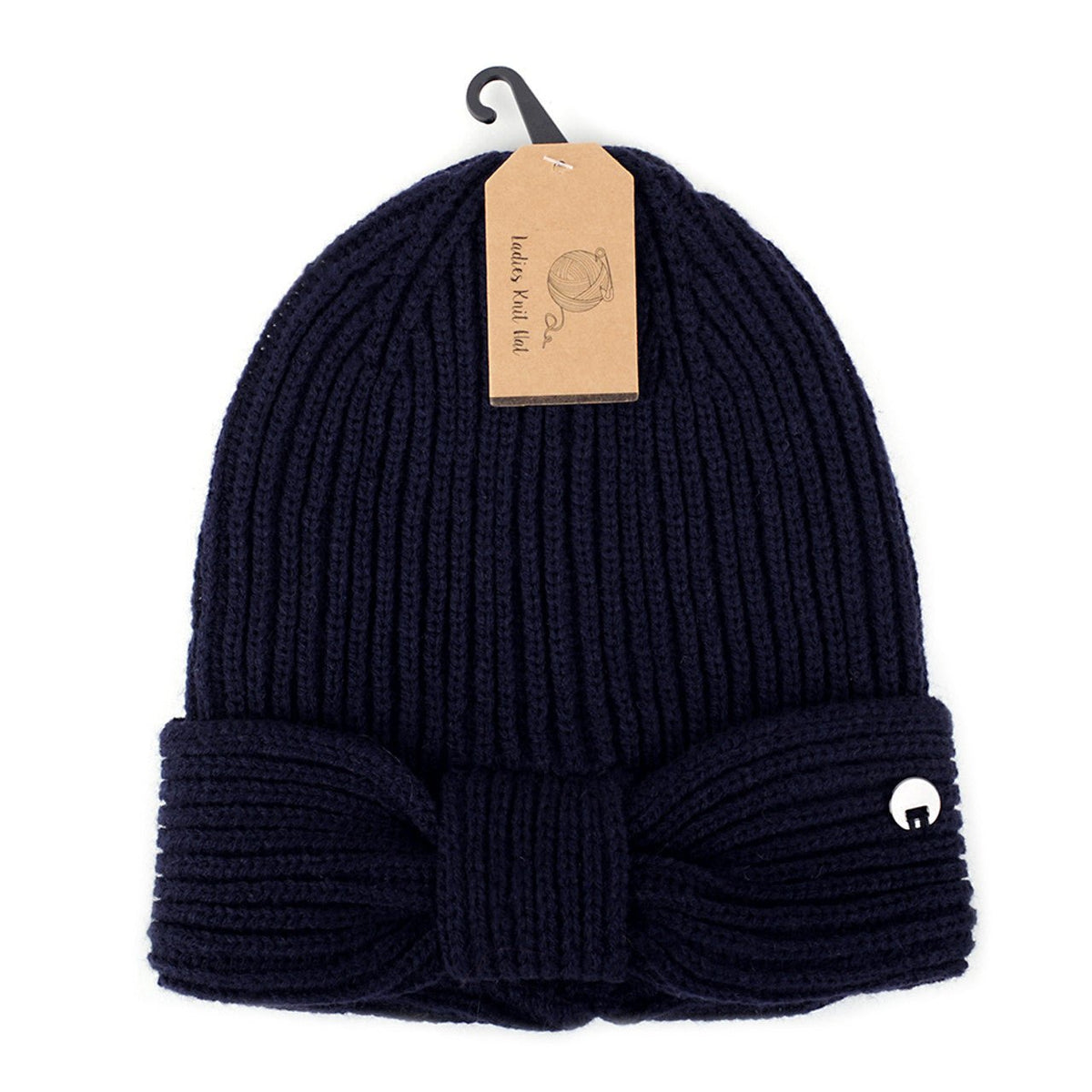 Women's Knotted Knit Winter Hat - LKH5039 - Bundle Bus