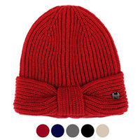 Women's Knotted Knit Winter Hat - LKH5039 - Bundle Bus