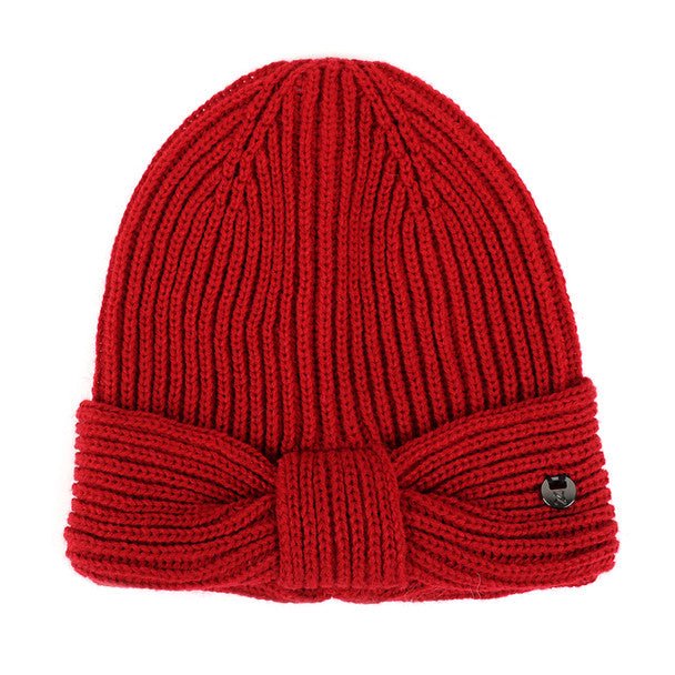 Women's Knotted Knit Winter Hat - LKH5039 - Bundle Bus