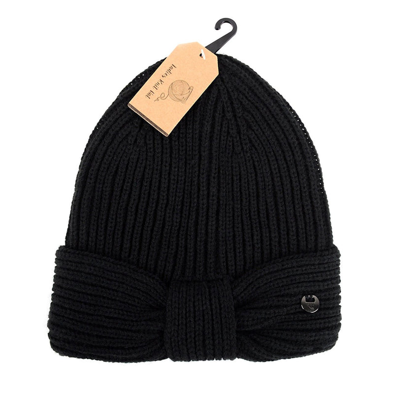 Women's Knotted Knit Winter Hat - LKH5039 - Bundle Bus