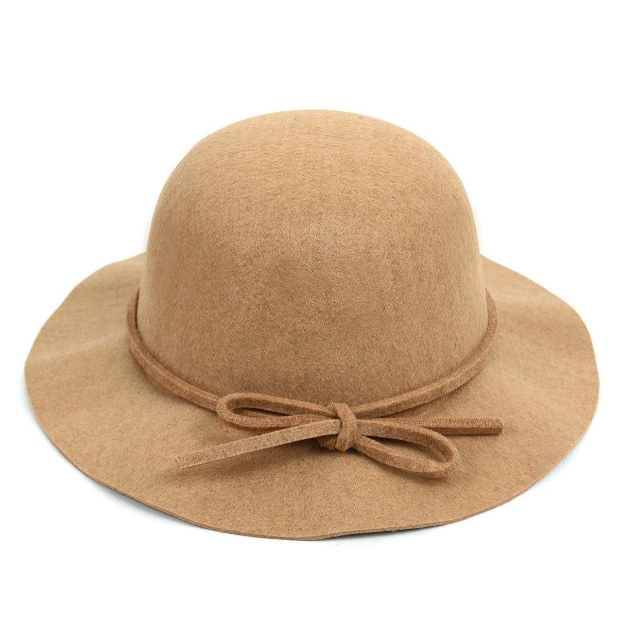 Women's Polyester Felt Floppy Short Brim Bowknot Hat LWH7304 - Bundle Bus