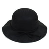 Women's Polyester Felt Floppy Short Brim Bowknot Hat LWH7304 - Bundle Bus