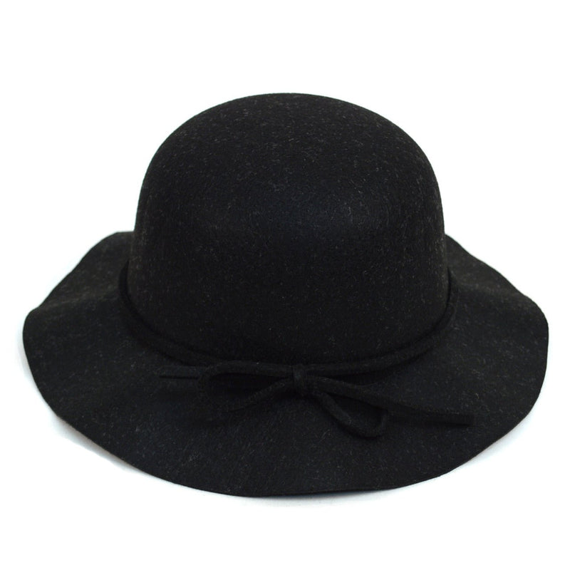 Women's Polyester Felt Floppy Short Brim Bowknot Hat LWH7304 - Bundle Bus