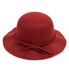 Women's Polyester Felt Floppy Short Brim Bowknot Hat LWH7304 - Bundle Bus