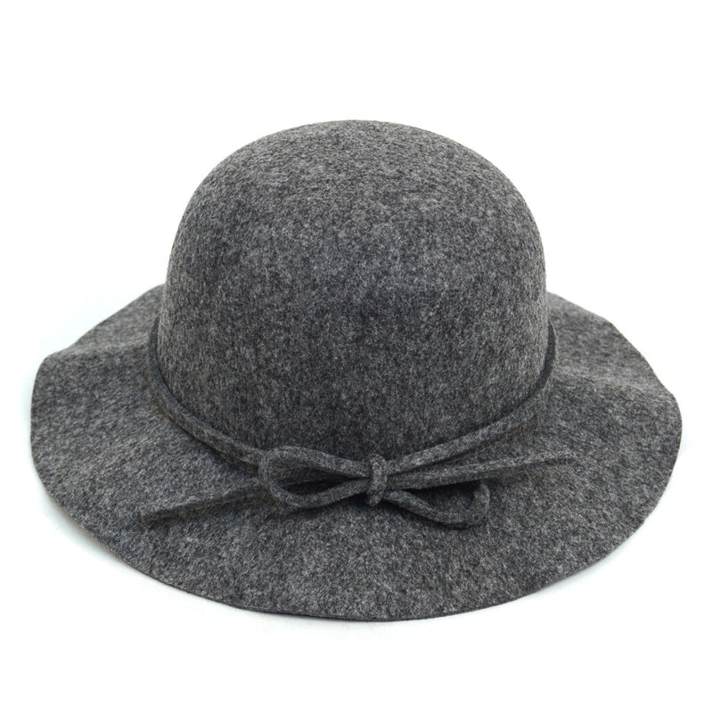 Women's Polyester Felt Floppy Short Brim Bowknot Hat LWH7304 - Bundle Bus