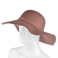 Women's Polyester Felt Floppy Wide Brim Bowknot Hat LWH10057 - Bundle Bus