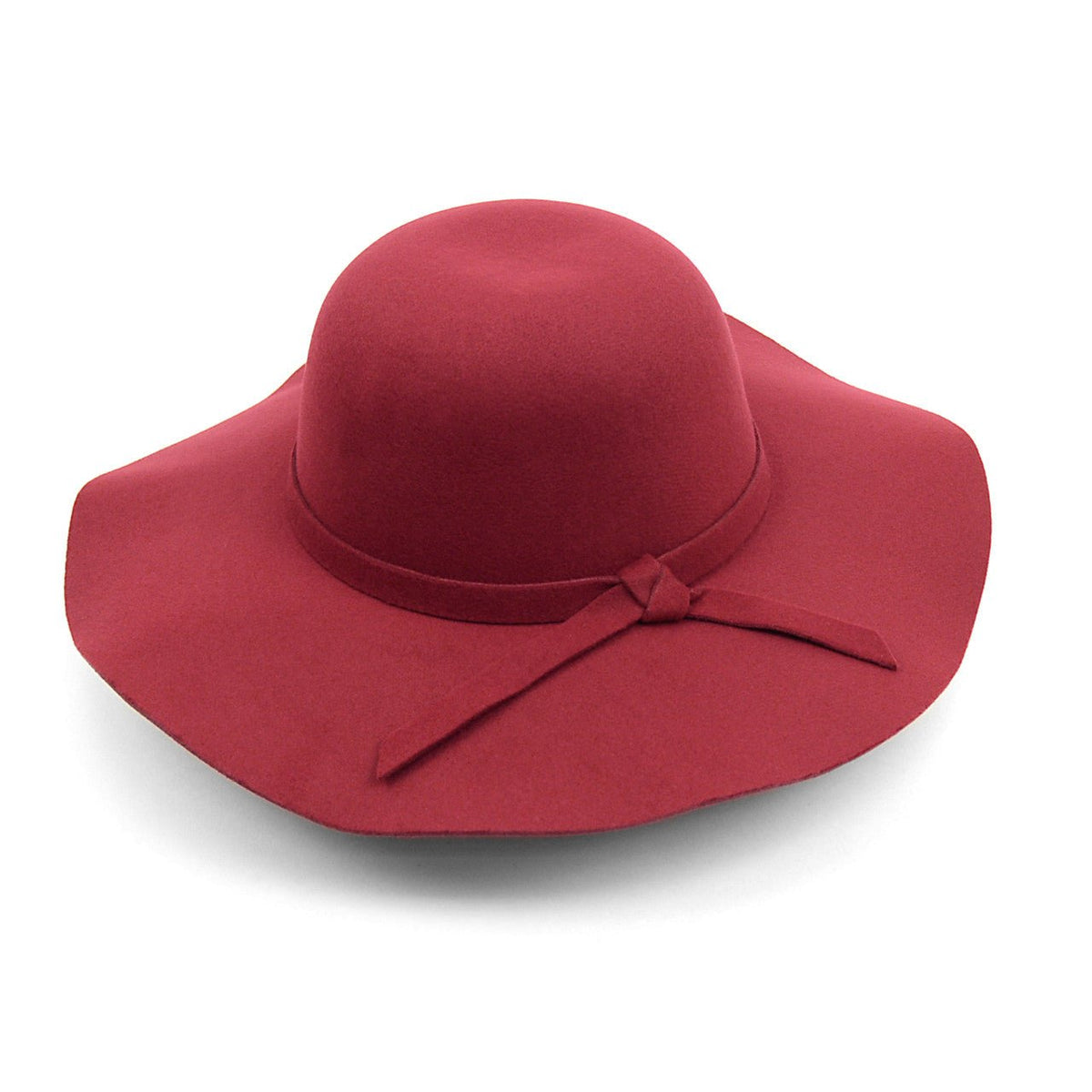 Women's Polyester Felt Floppy Wide Brim Bowknot Hat LWH10057 - Bundle Bus