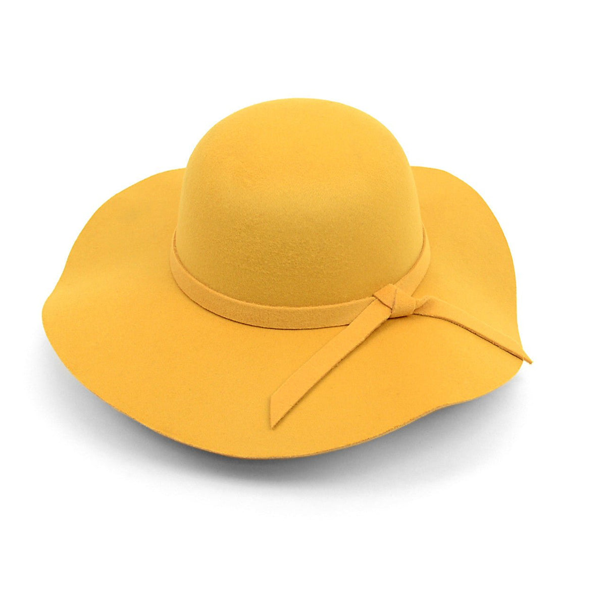 Women's Polyester Felt Floppy Wide Brim Bowknot Hat LWH10057 - Bundle Bus