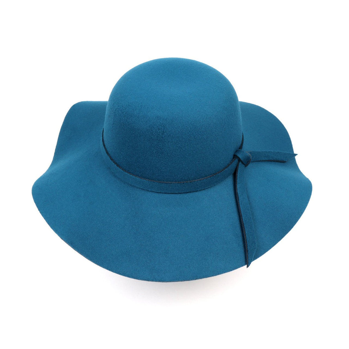 Women's Polyester Felt Floppy Wide Brim Bowknot Hat LWH10057 - Bundle Bus