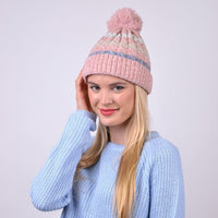 Women's Pom Pom Knit Winter Hat - LKH5037 - Bundle Bus