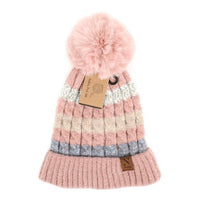 Women's Pom Pom Knit Winter Hat - LKH5037 - Bundle Bus