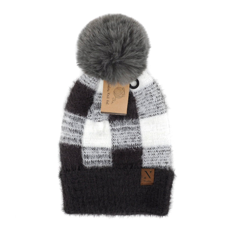 Women's Pom Pom Knit Winter Hat - LKH5038 - Bundle Bus