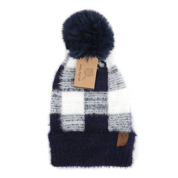 Women's Pom Pom Knit Winter Hat - LKH5038 - Bundle Bus