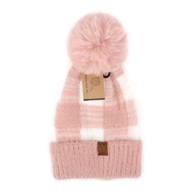 Women's Pom Pom Knit Winter Hat - LKH5038 - Bundle Bus