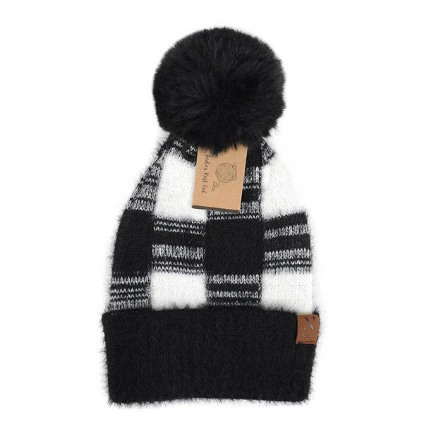 Women's Pom Pom Knit Winter Hat - LKH5038 - Bundle Bus